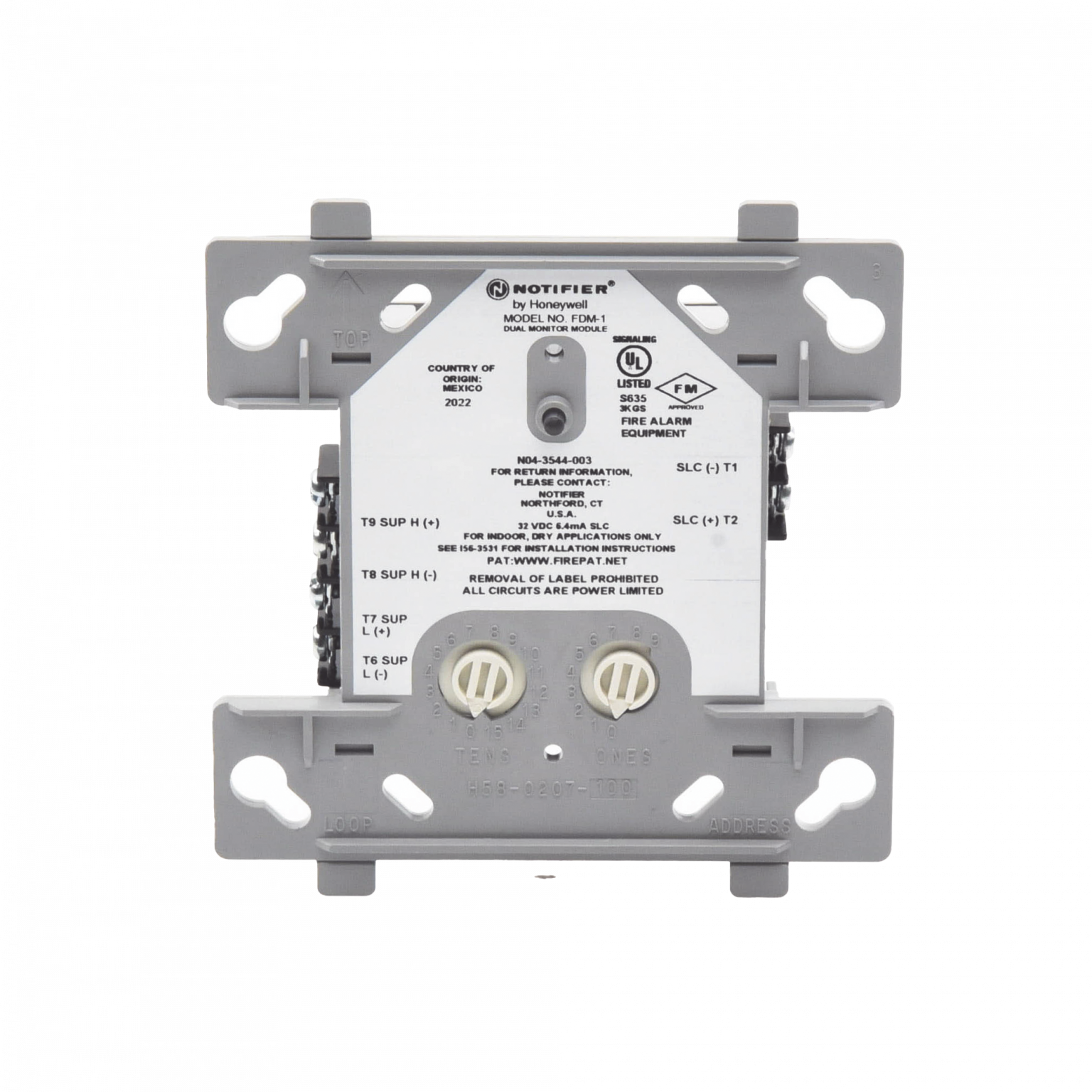 Módulo Monitor Dual / Direccionable / Tecnología FlashScan® de NOTIFIER ...